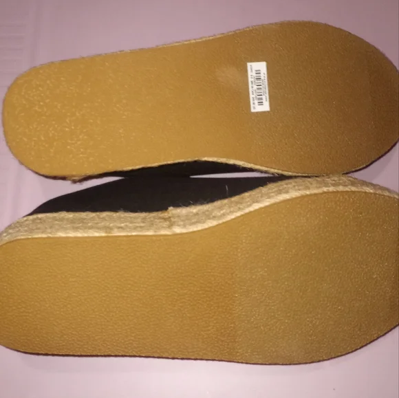 Torrid Black Canvas Espadrilles platforms lace up size 9.5w wide width - Picture 8 of 8